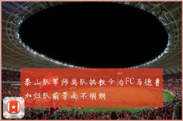 泰山队军师离队执教今治FC马德鲁加归队前景尚不明朗